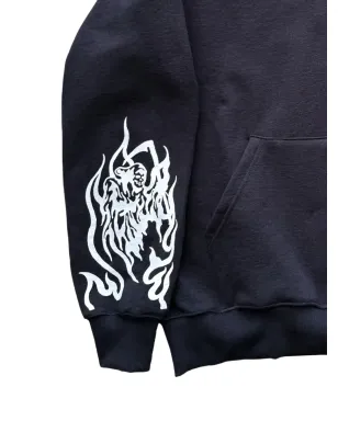Warren Lotas ファストリーパー刺繍袖プリントフーディ - ブラック - サムネイル2