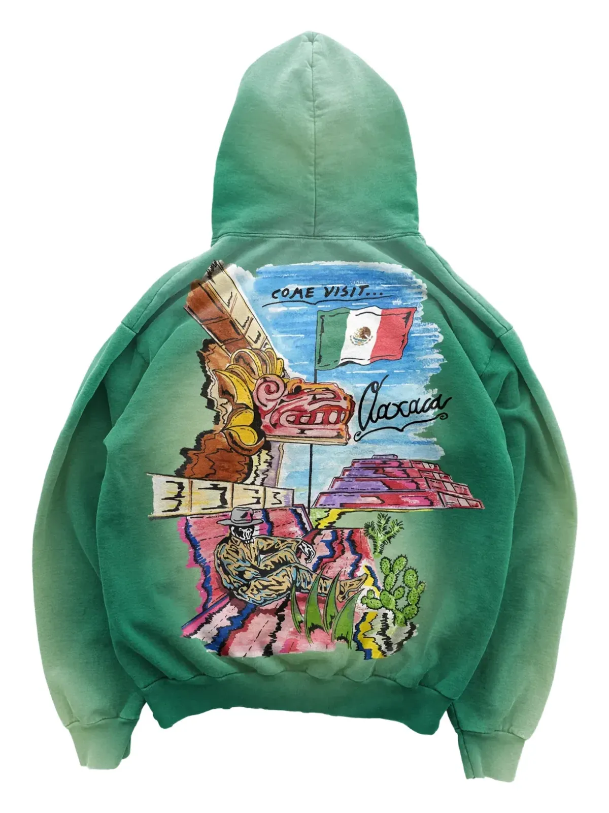 Warren Lotas Visit Oaxacaプリント フェードド フーディ - 画像2
