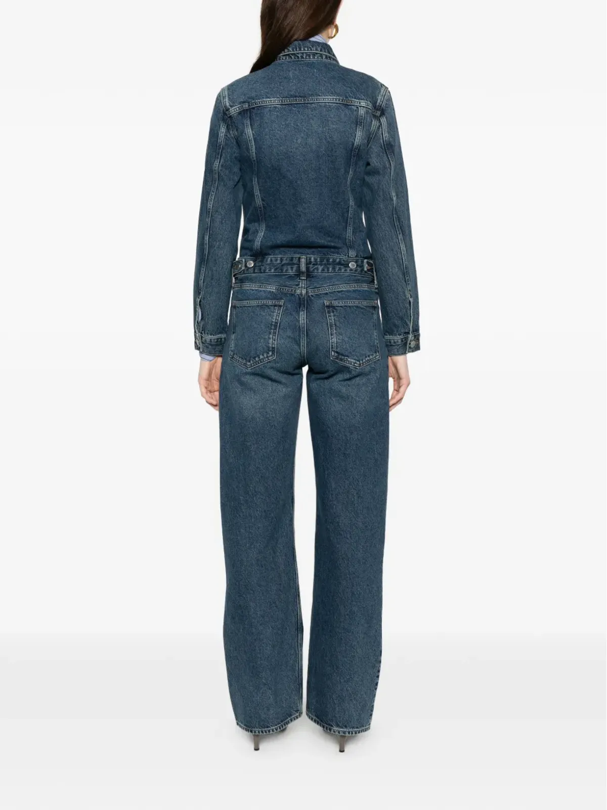 AGOLDE ボタン付きデニムジャンプスーツ - 画像4