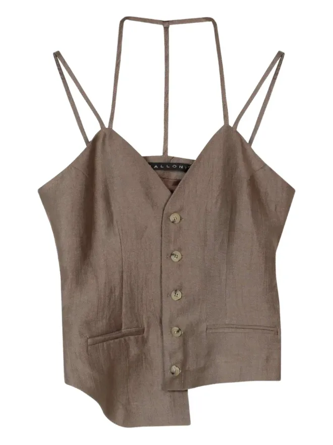 Malloni Malloni ボタン付きアシンメトリーベストの商品画像