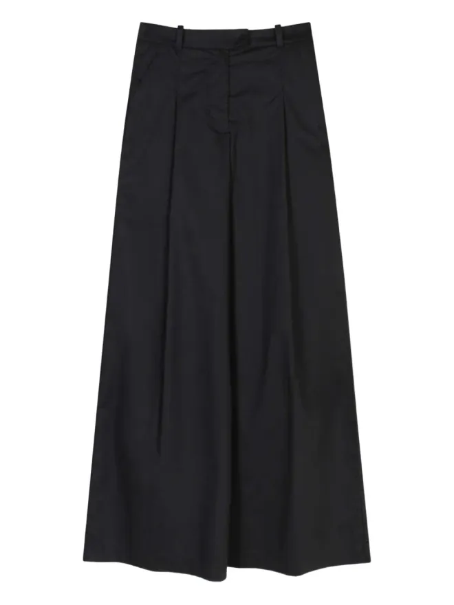 Malloni Malloni プリーツコットンパンツ ブラックの商品画像