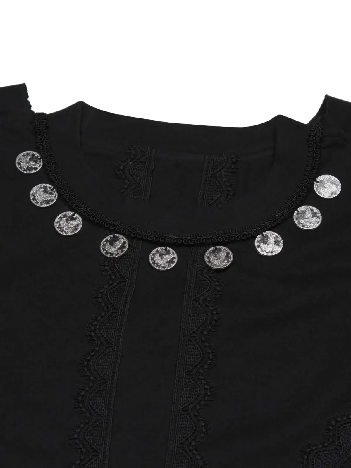 Youths In Balaclava coin-trim T-shirt - Black - 画像4