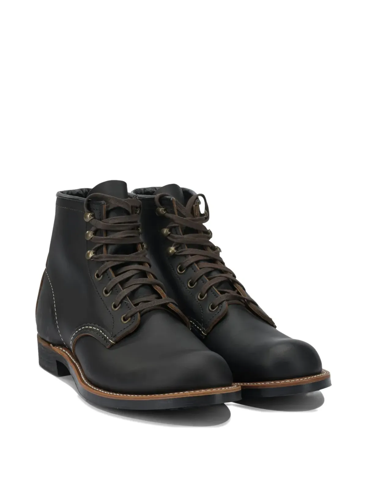 Red Wing Shoes ブラックスミス レースアップ ステッチディテール ブーツ - 画像2