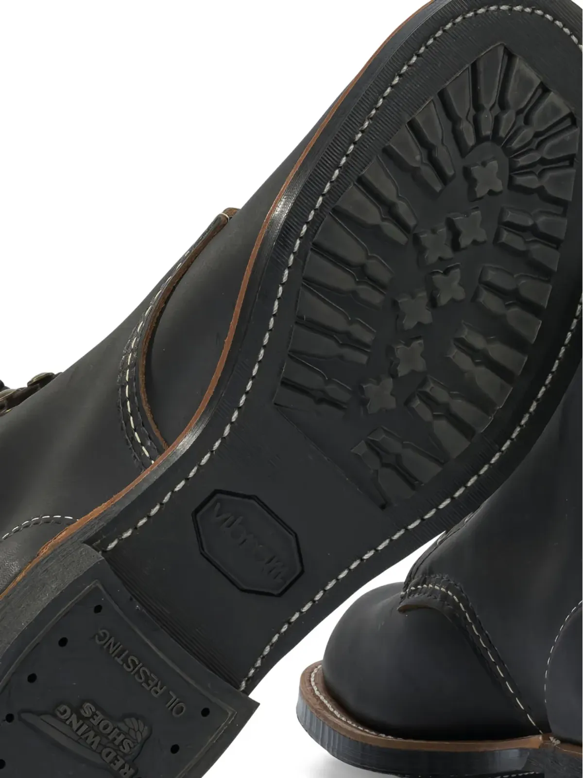 Red Wing Shoes ブラックスミス レースアップ ステッチディテール ブーツ - 画像4