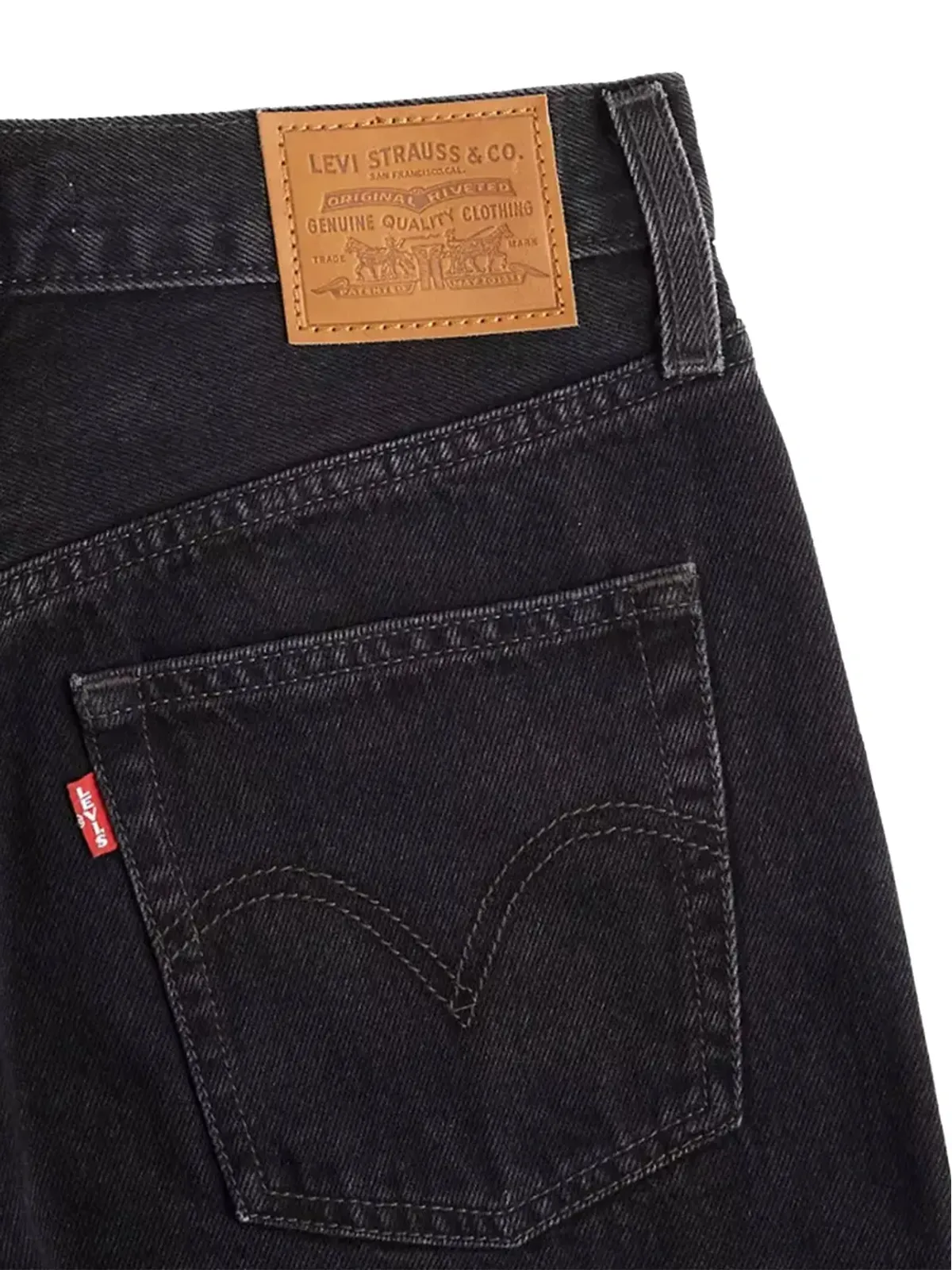 Levi's Premium Ribcage wide-leg jeans - Black - 画像3