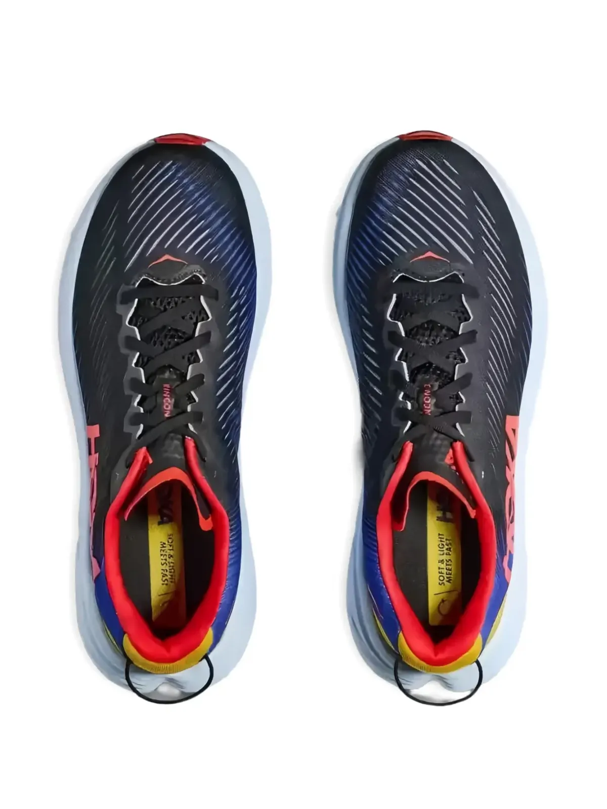 HOKA Rincon 3 ブラック/ダズリングブルー スニーカー - 画像2
