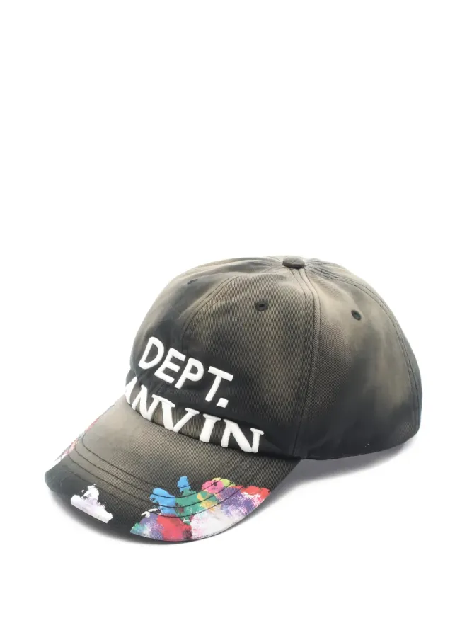 Lanvin Pre-Owned Lanvin Pre-Owned x Gallery Dept. 2010s 刺繍ロゴ デニムキャップ（グレー）の商品画像