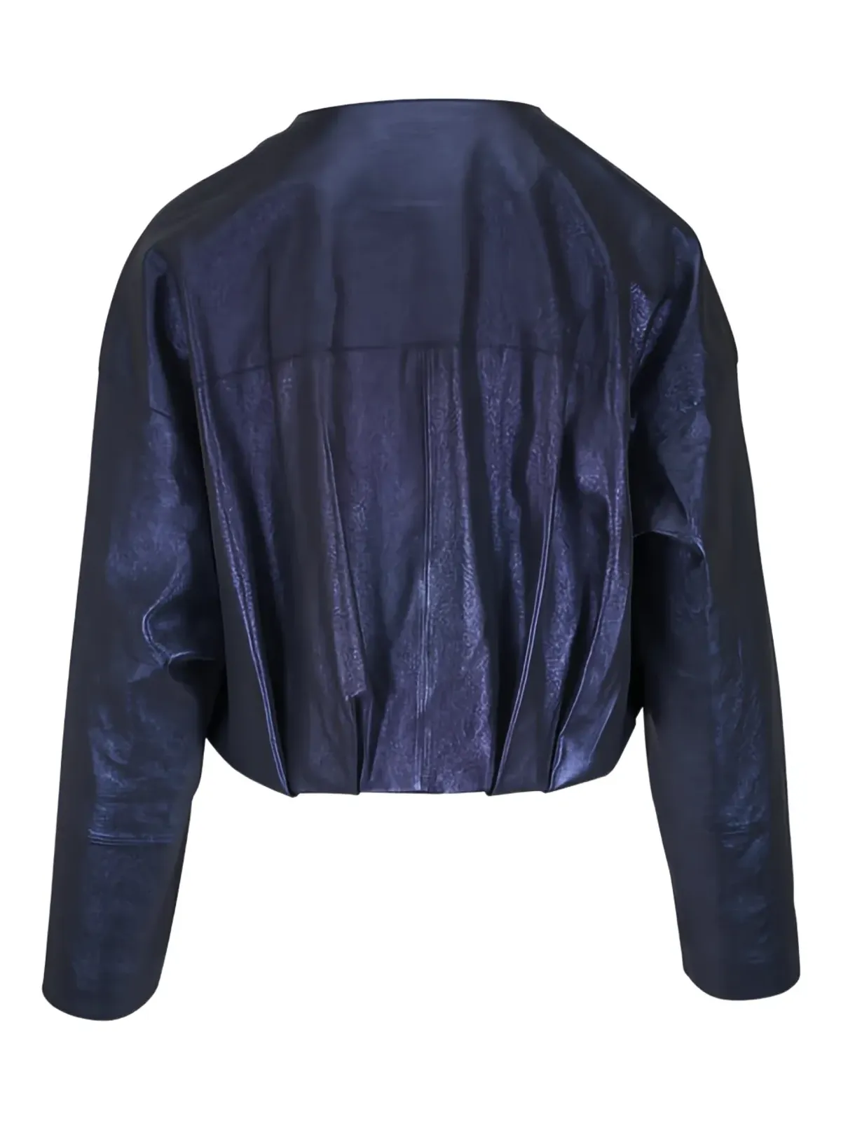 Lafayette 148 スターダストジップ付きレザー ジャケット - ブルー - 画像2