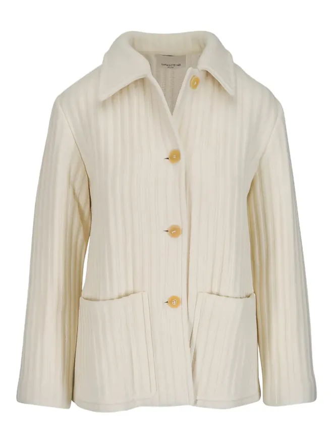 Lafayette 148 Lafayette 148 アルバスター色 ボタン留め 襟付きジャケットの商品画像