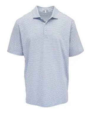 Peter Millar ストライプニットポロシャツ ブルー - サムネイル1