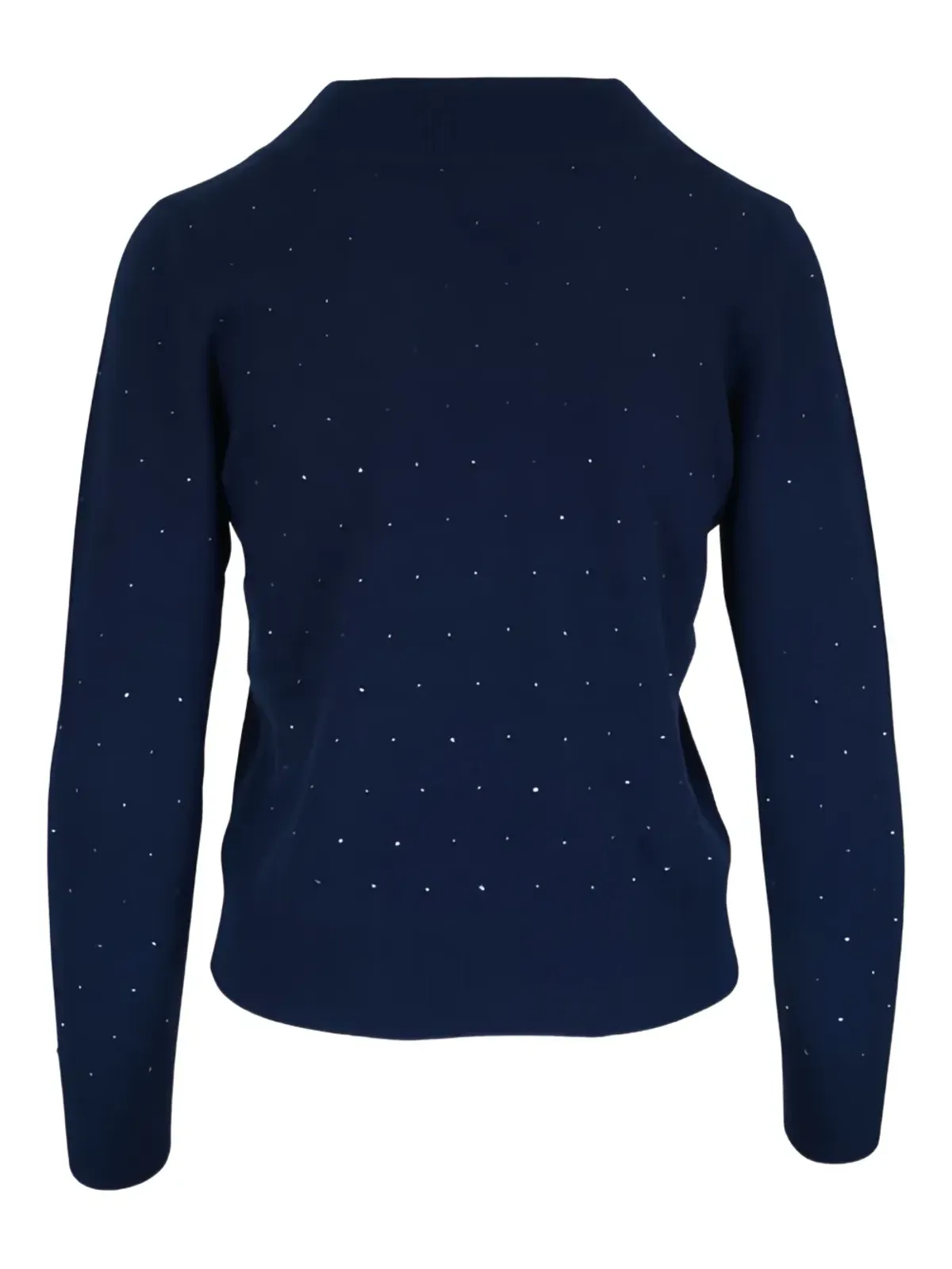Kinross Cashmere Vネック装飾セーター - ブルー - 画像2