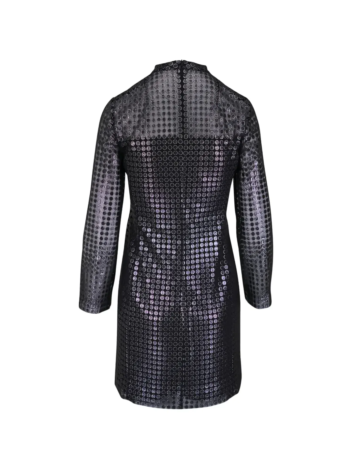 Akris Punto 水玉模様のモックネックドレス - Black - 画像2
