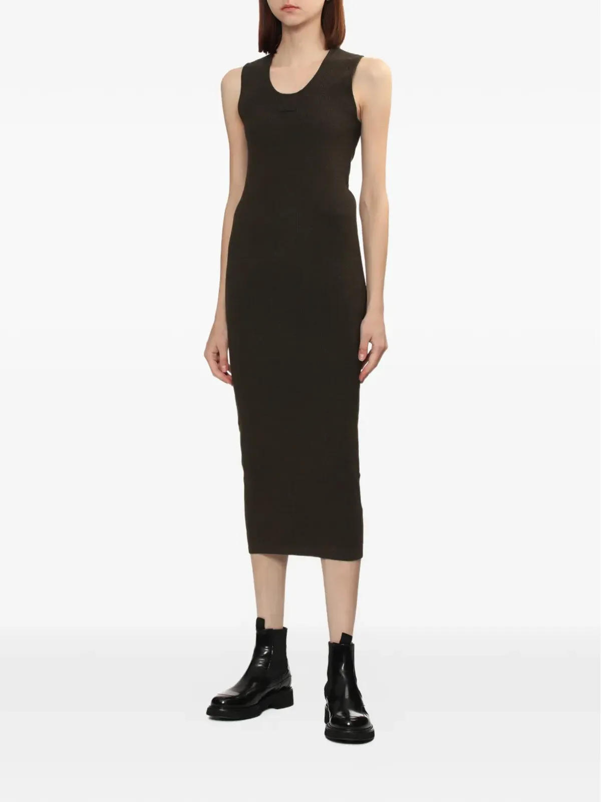 FEAR OF GOD ESSENTIALS スクープネックリブミディドレス - 画像3