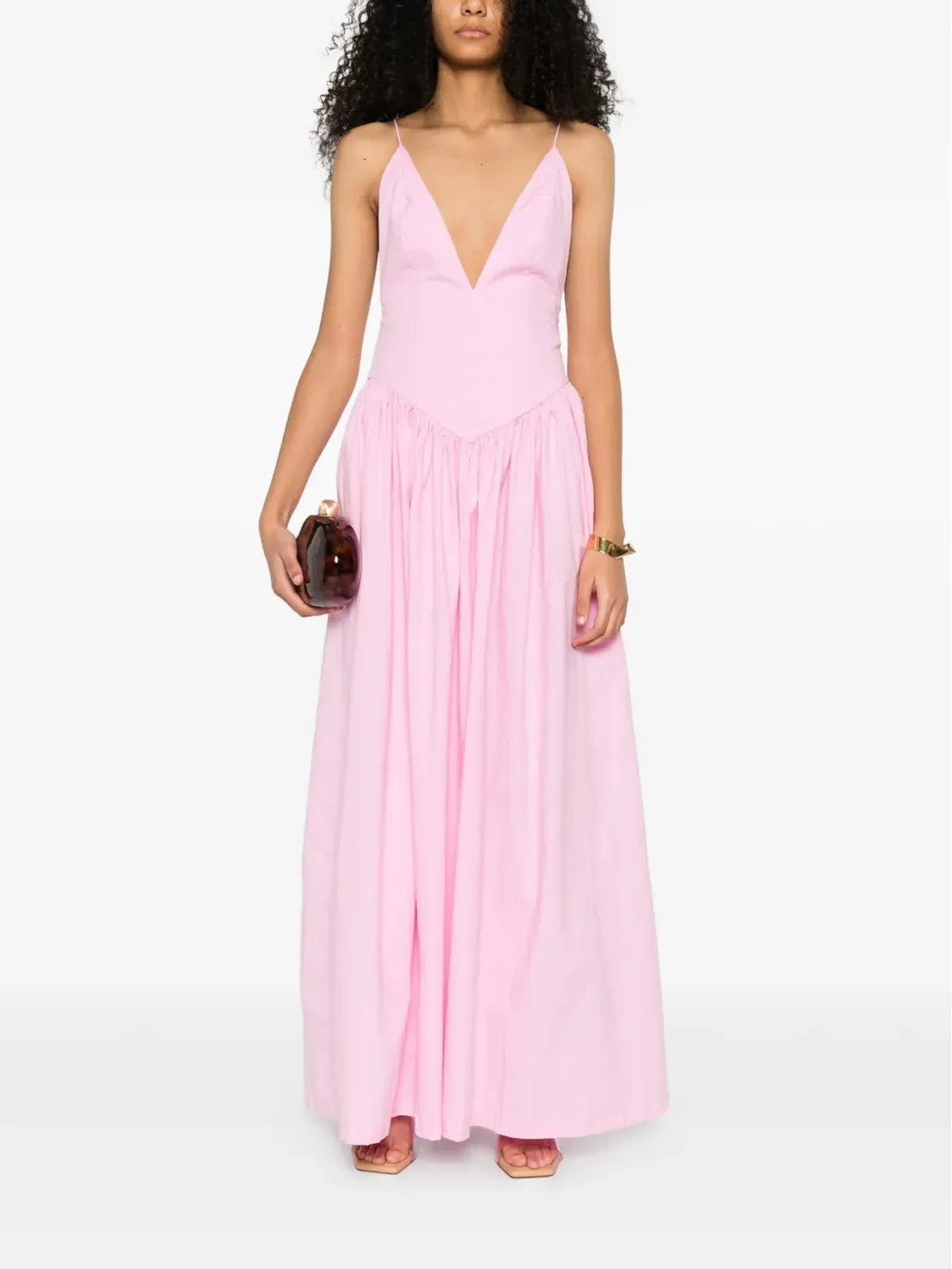Adriana Degreas V-neck straps maxi dress - Pink - 画像2