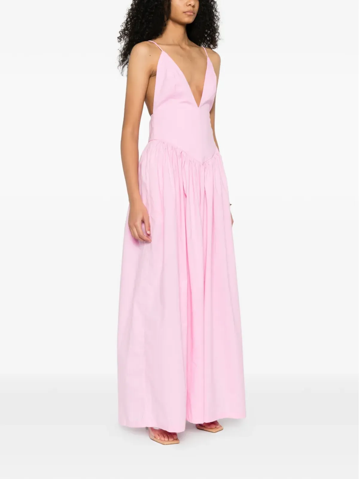 Adriana Degreas V-neck straps maxi dress - Pink - 画像3