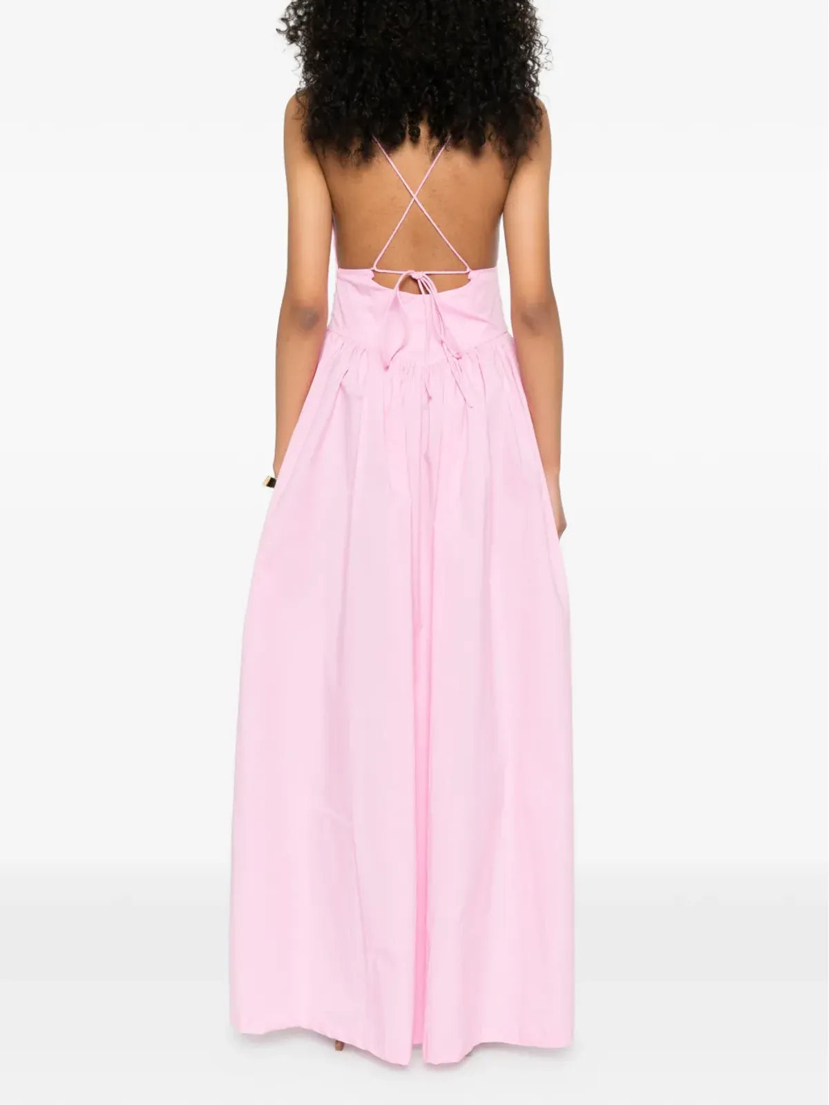 Adriana Degreas V-neck straps maxi dress - Pink - 画像4