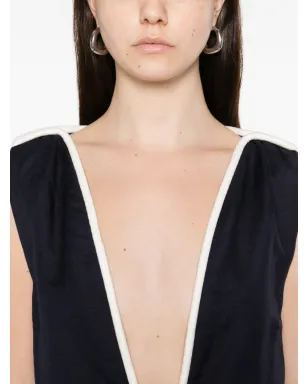 Adriana Degreas V-neck maxi dress ブルー - サムネイル5