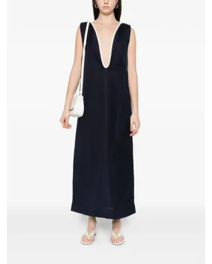 Adriana Degreas V-neck maxi dress ブルー - サムネイル2