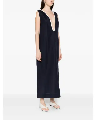 Adriana Degreas V-neck maxi dress ブルー - サムネイル3
