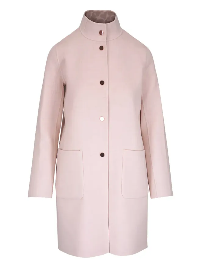Kinross Cashmere Kinross Cashmere アニマル柄ポケットコート ピンクの商品画像
