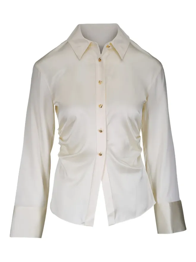 Veronica Beard Veronica Beard Shiona ボタン付きトップ - Neutralsの商品画像