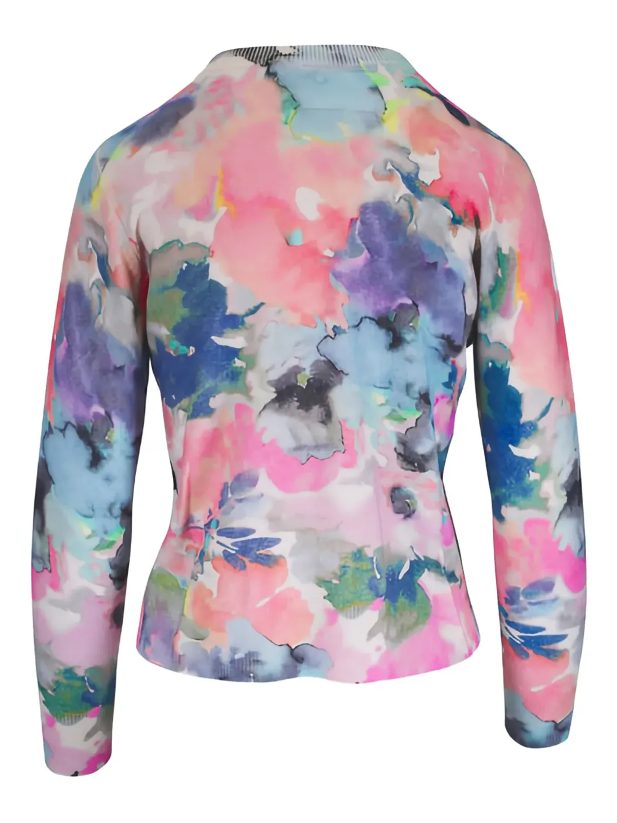 Kinross Cashmere フローラル長袖トップ - 画像2