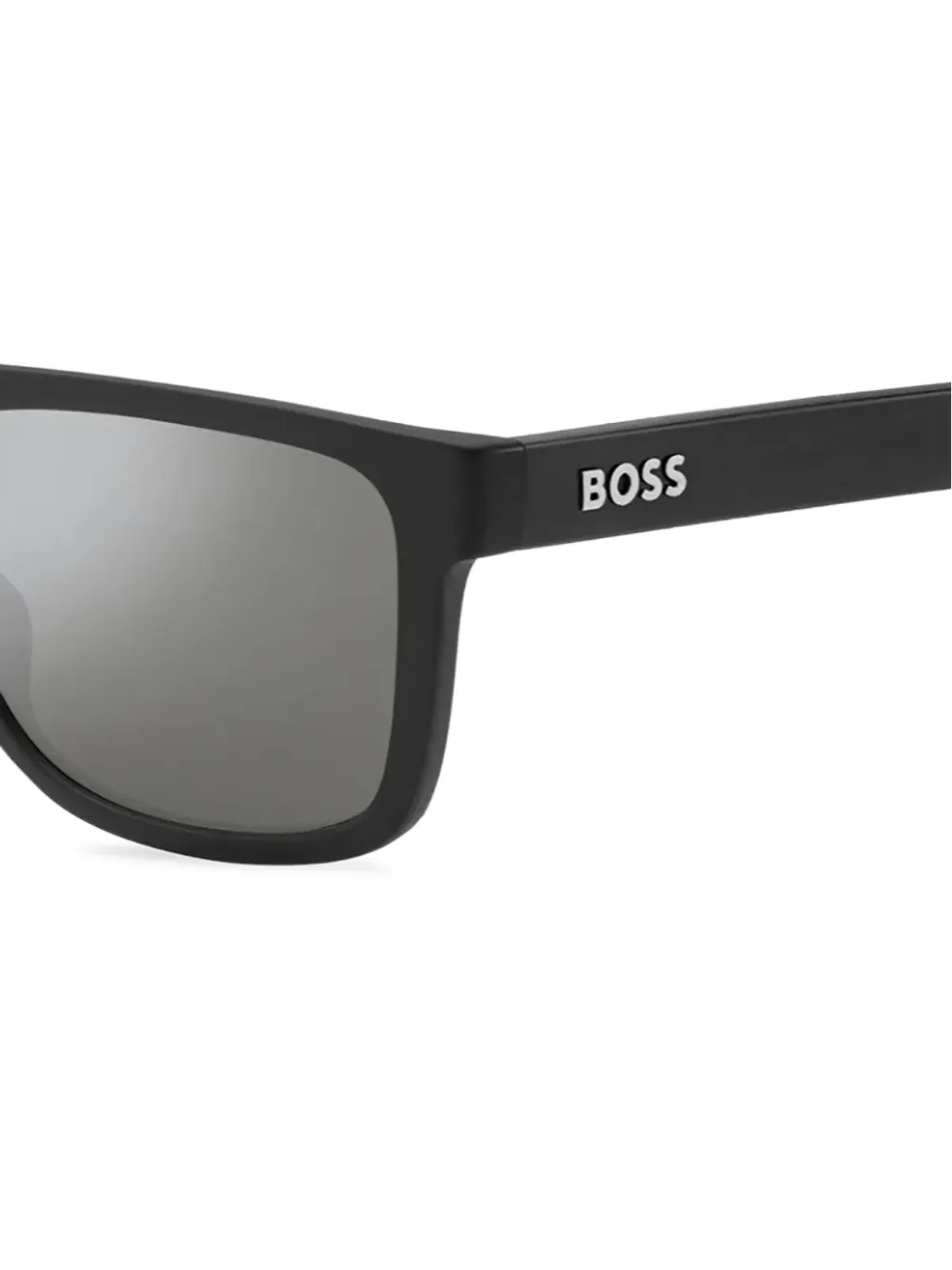 Hugo Boss Br マット矩形サングラス - ブラック - 画像3