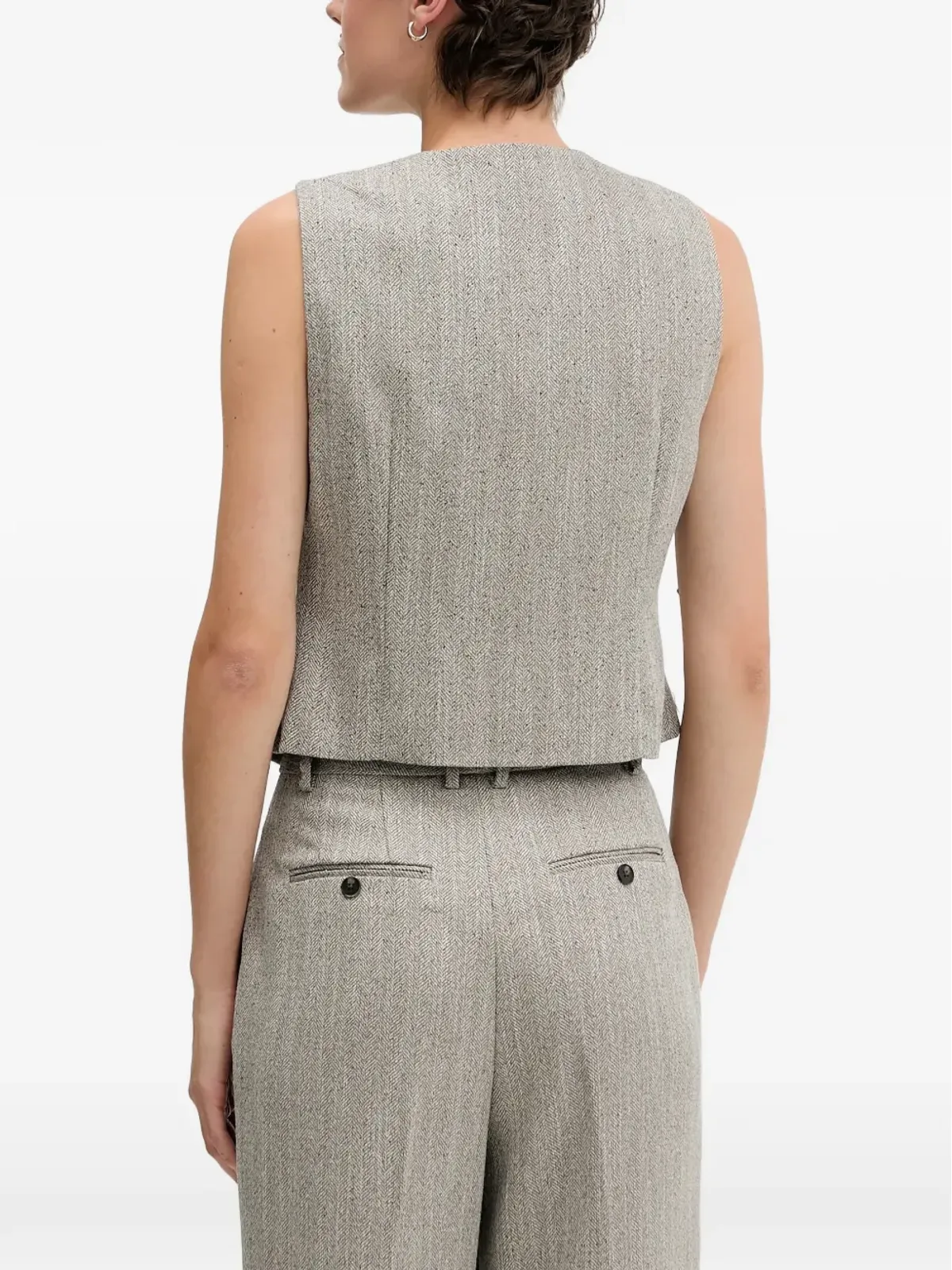 Pedro Del Hierro Vネック ボタンアップ ウエストコート - 画像3