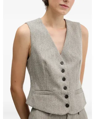 Pedro Del Hierro Vネック ボタンアップ ウエストコート - サムネイル4
