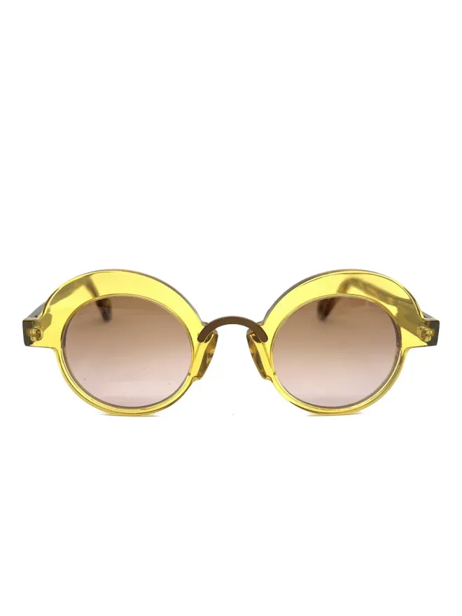 Anne & Valentin Anne & Valentin メタル ラウンドフレーム サングラス - イエローの商品画像