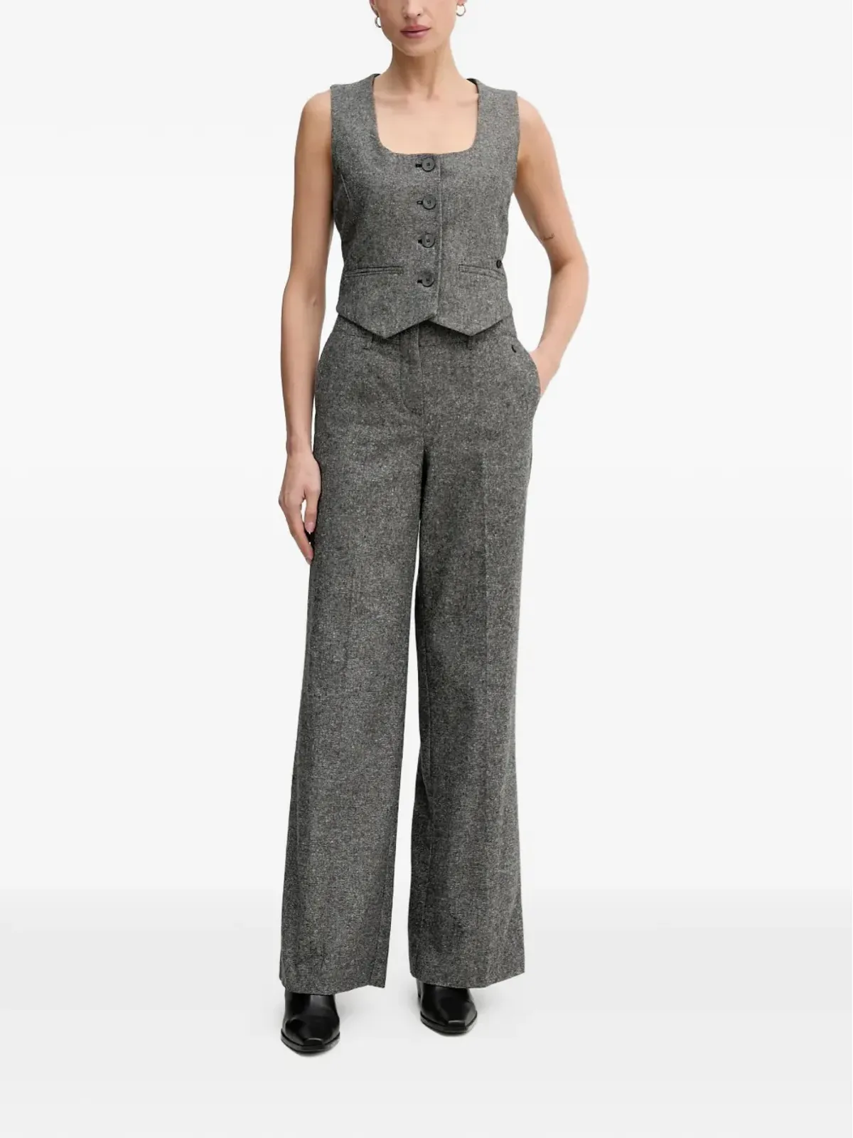 Pedro Del Hierro スクエアネック ウエストコート - 画像2
