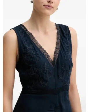 Pedro Del Hierro レースギャザー入りマキシドレス - サムネイル4