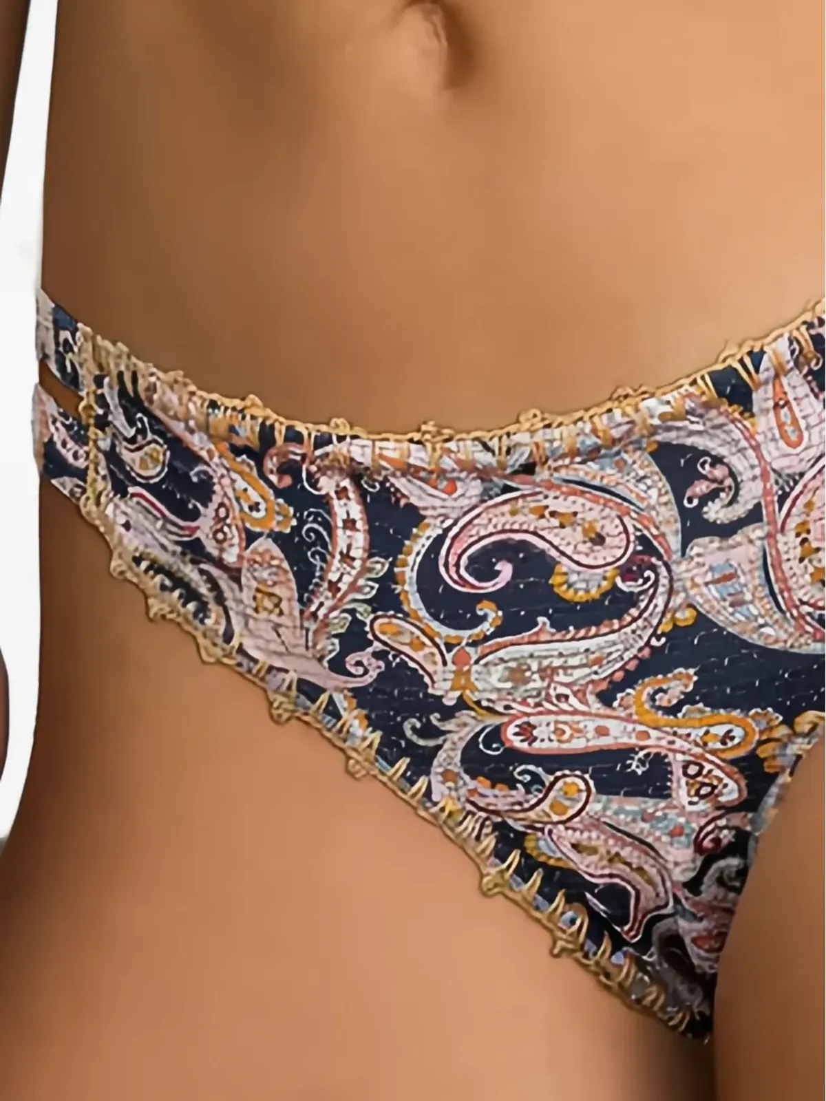 Del Maar Kuali paisley-detail bikini bottoms - Blue - 画像5