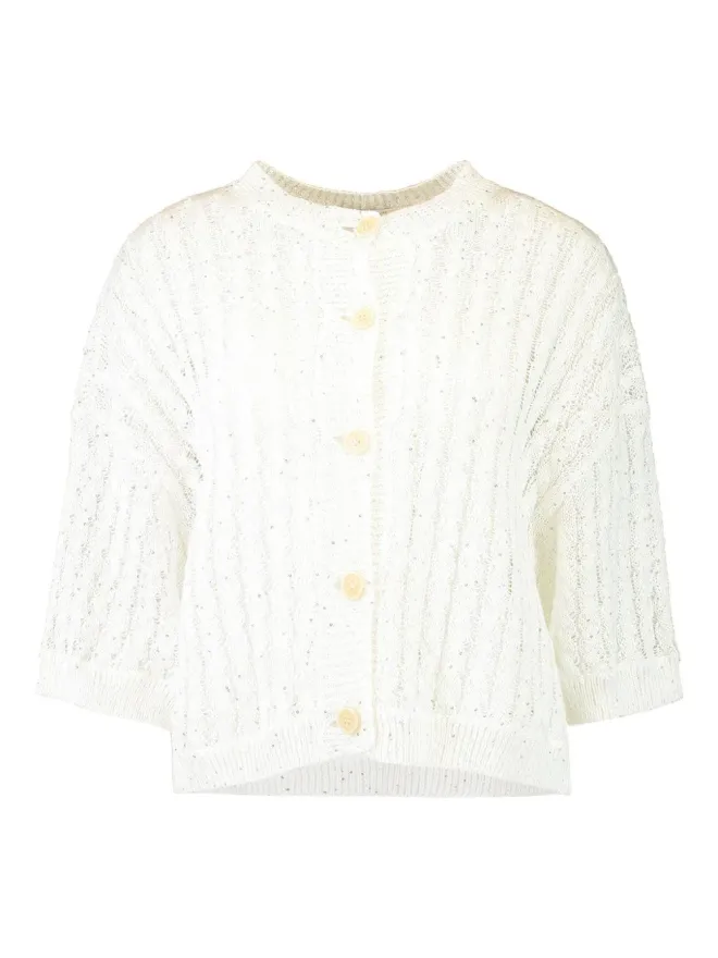 Brunello Cucinelli Brunello Cucinelli ボタン留め付きケーブルニットカーディガンの商品画像