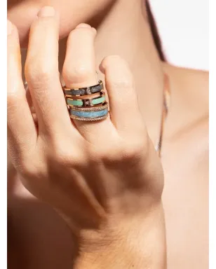 Alessa Jewelry diamond spectrum ring - Pink - サムネイル2