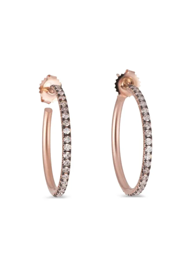 Sylva & Cie Sylva & Cie ダイヤモンドフープピアス - ピンクの商品画像