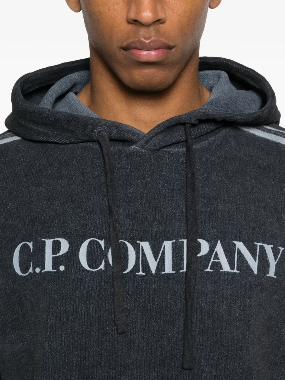 C.P. Company ロゴストライプ パーカー - グレー - 画像5