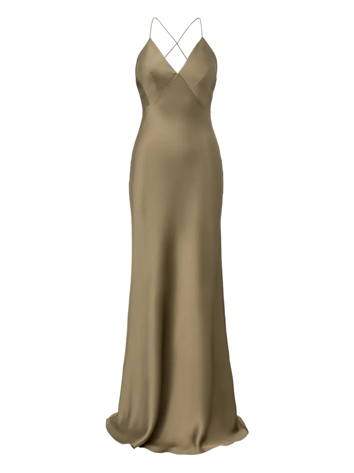 IL VOLO Muse V-neck cross-strap dress - Neutrals - 画像1