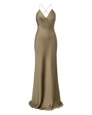 IL VOLO Muse V-neck cross-strap dress - Neutrals - サムネイル1