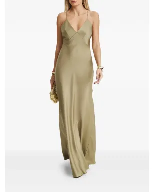 IL VOLO Muse V-neck cross-strap dress - Neutrals - サムネイル2