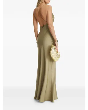 IL VOLO Muse V-neck cross-strap dress - Neutrals - サムネイル4