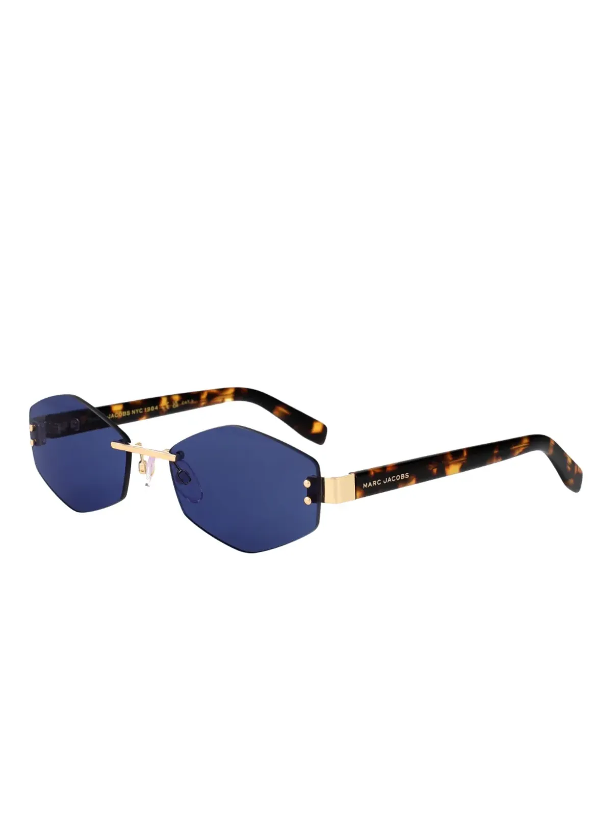 Marc Jacobs Eyewear エア ジオメトリック リムレス サングラス - ゴールド - 画像2