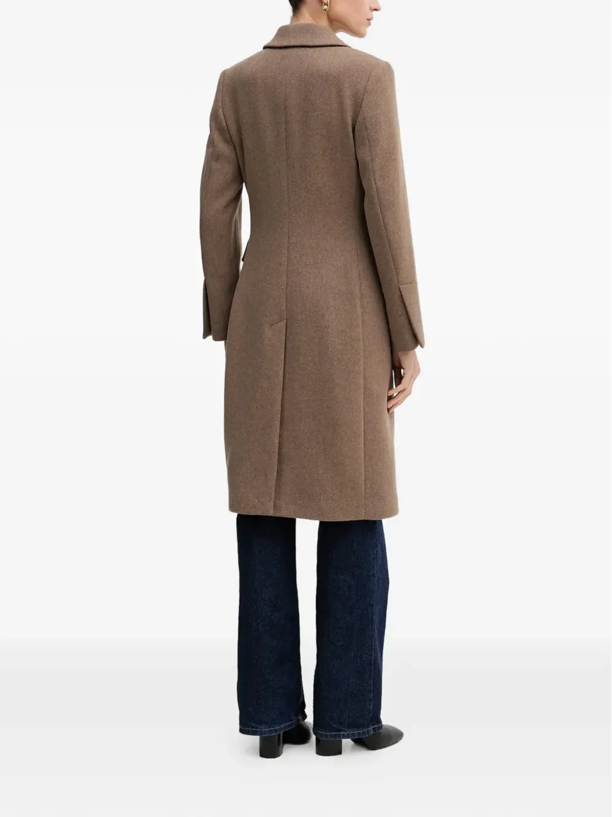 Sisley ボタン付きフラップポケット シングルブレストコート - 画像2