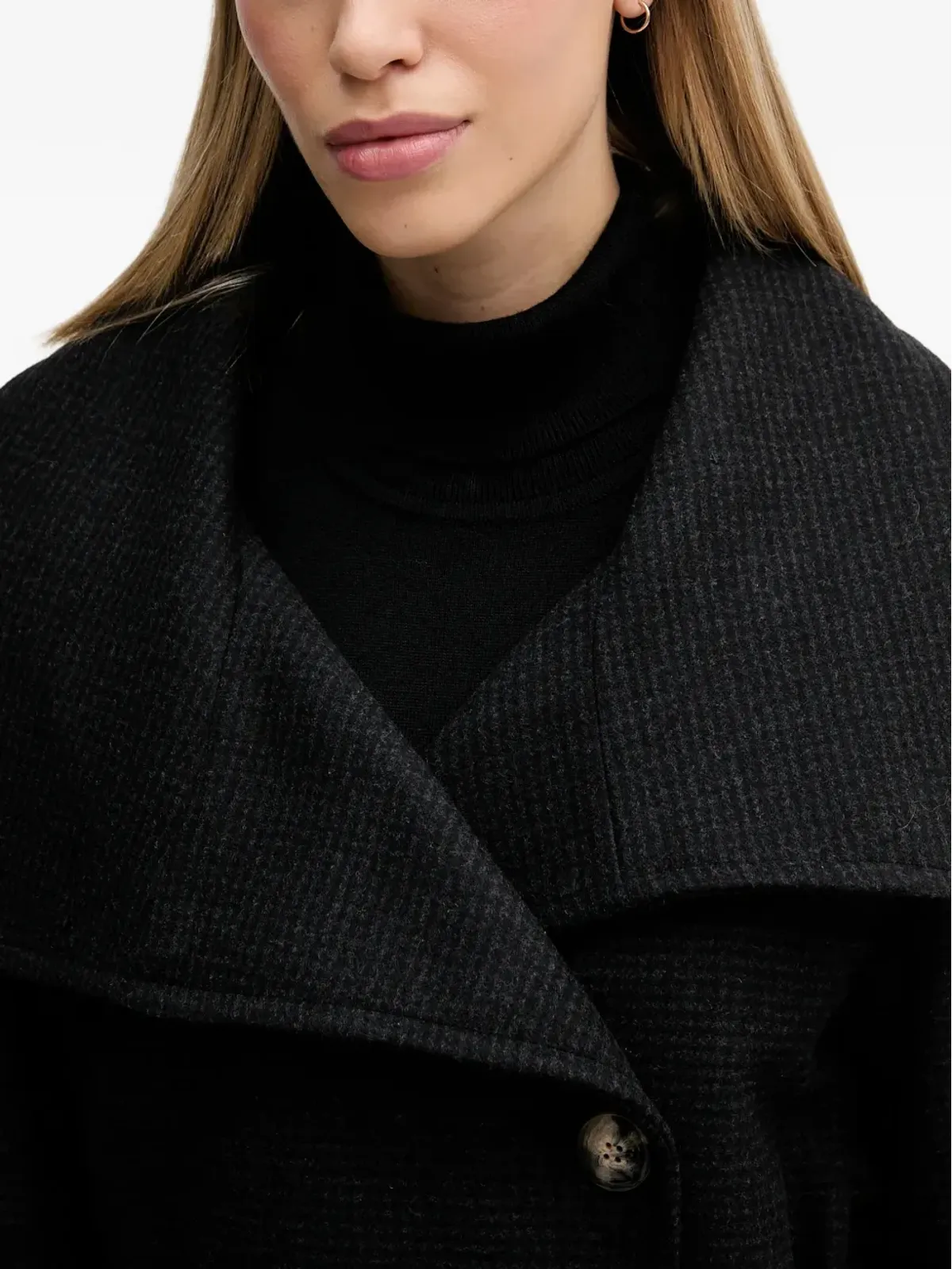 Sisley ベルト付きロングスリーブVネックコート - 画像4