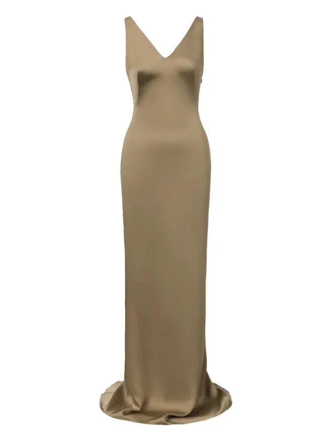 IL VOLO IL VOLO Lavina V-neck maxi dress - Greenの商品画像