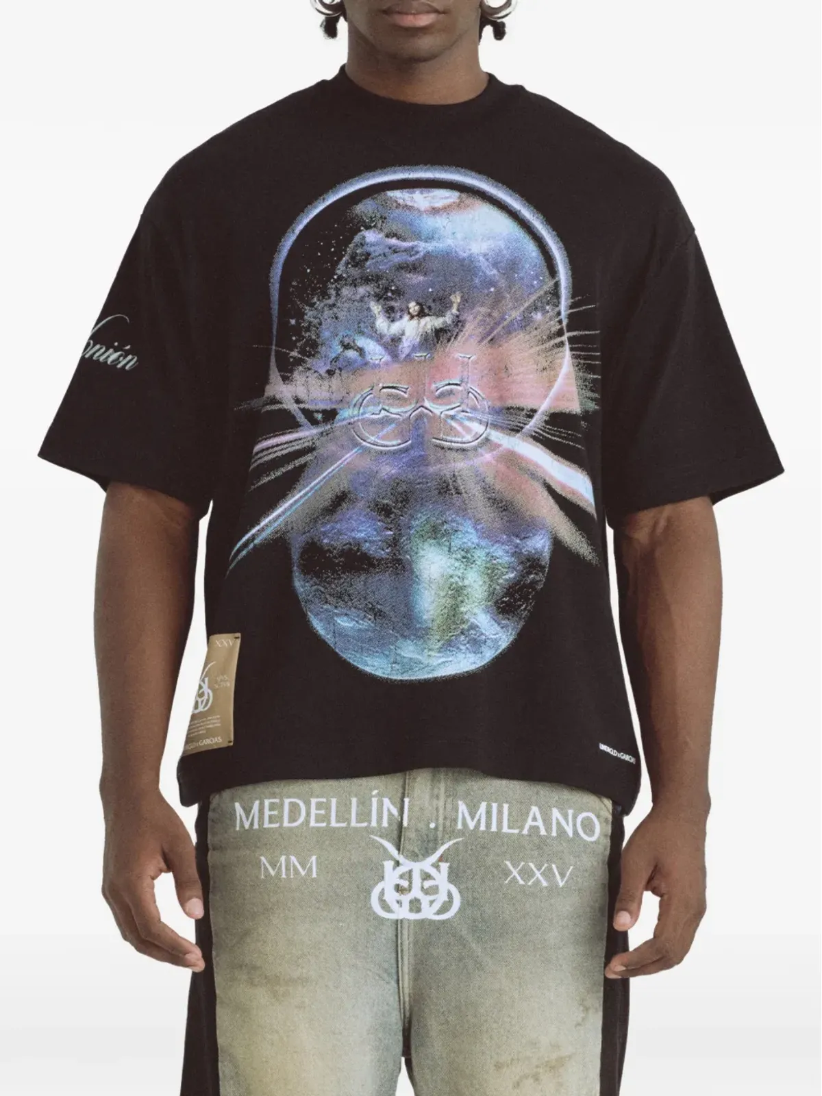 UNDERGOLD ボックスフィット プリントTシャツ - ブラック - 画像2