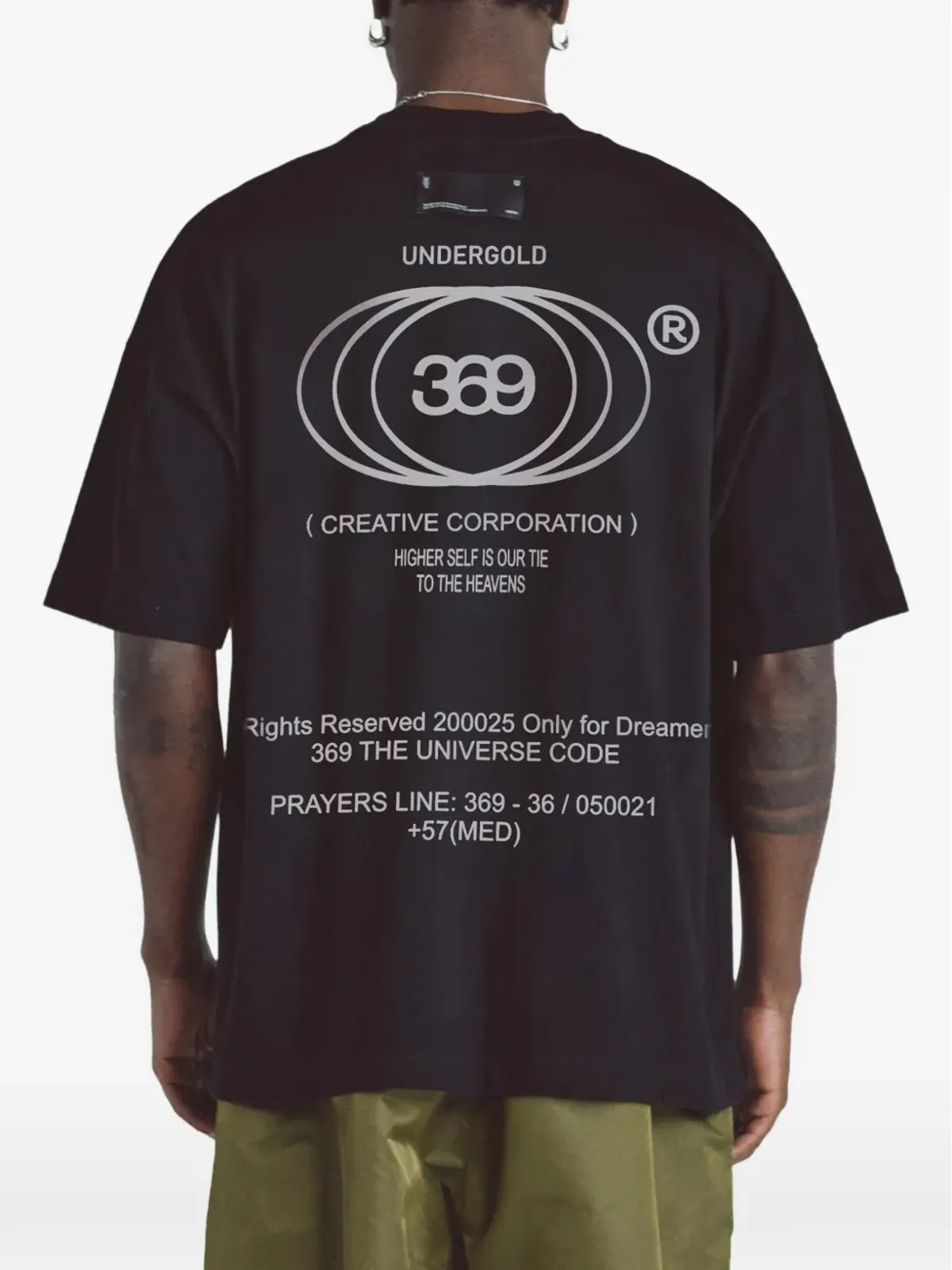UNDERGOLD ゴールデンヘリテージ ベーシック Tシャツ ブラック - 画像3