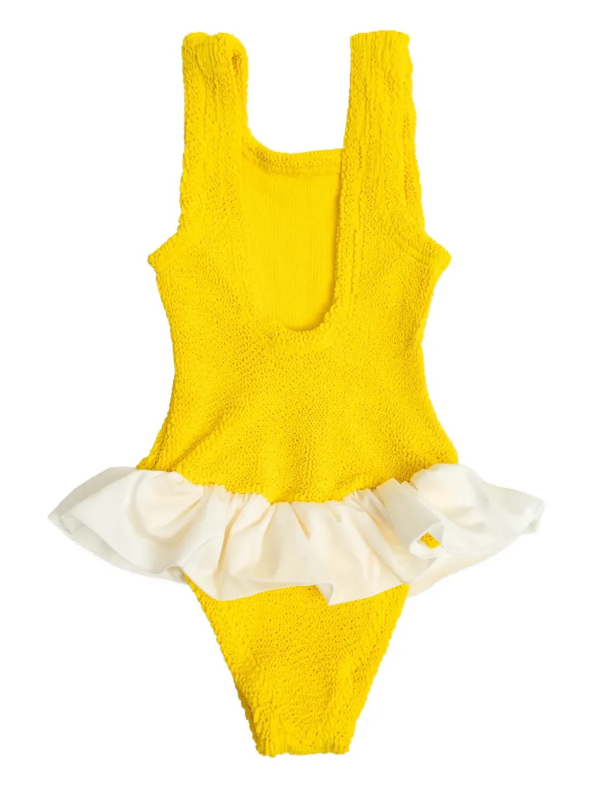 Hunza G Kids デュオ デニース クリンクルフリル水着 - 画像2