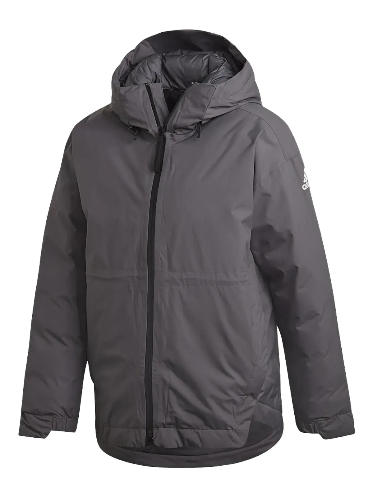 adidas RAIN.RDY フード付きストライプジャケット - 画像1
