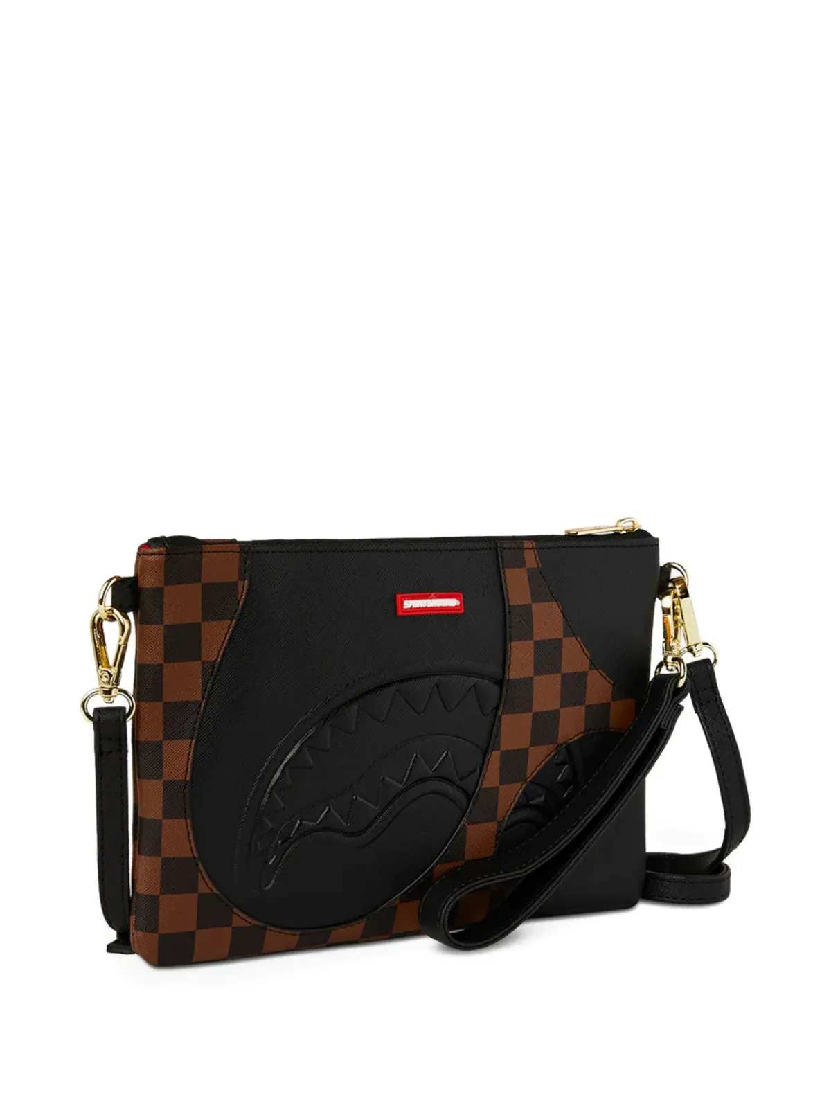 Sprayground ジェットストリーム エンボス加工のチェック柄クラッチバッグ - 画像3
